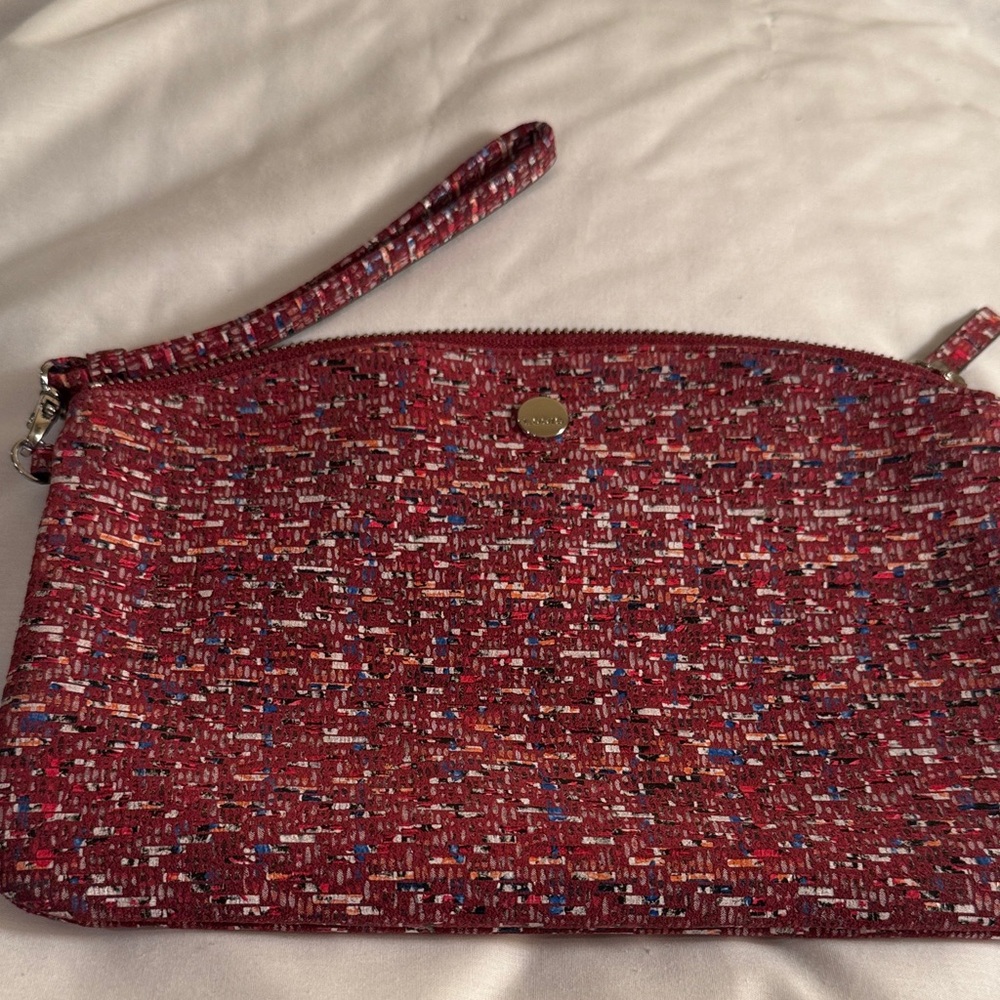 Lodis Multicolor Tweed Wristlet Clutch